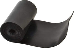 Made in USA - 1/16" Thick x 4" Wide x 5' Long Black Buna-N Rubber Roll - Stock Length, Plain Back, 50 Shore A Durometer, 2,500 psi Tensile Strength, -20°F to 170°F - Exact Tool & Supply