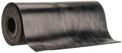 Made in USA - 1/16" Thick x 6" Wide x 5' Long Black Buna-N Rubber Roll - Stock Length, Plain Back, 50 Shore A Durometer, 2,500 psi Tensile Strength, -20°F to 170°F - Exact Tool & Supply