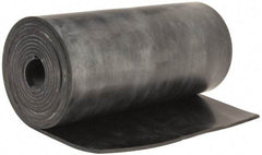 Made in USA - 3/32" Thick x 6" Wide x 5' Long Black Buna-N Rubber Roll - Stock Length, Plain Back, 50 Shore A Durometer, 2,500 psi Tensile Strength, -20°F to 170°F - Exact Tool & Supply