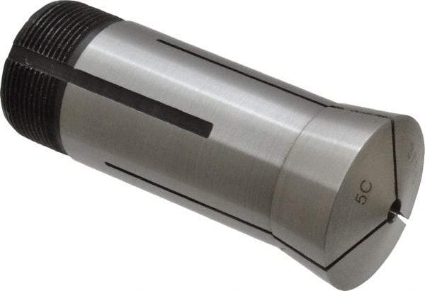Interstate - 3/16 Inch 5C Round Collet - 3.28" Overall Length, 1.041-24 Internal Thread Size, Steel, 0.0005 Inch TIR - Exact Tool & Supply