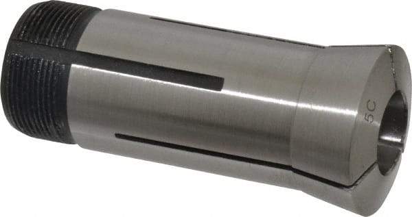 Interstate - 45/64 Inch 5C Round Collet - 3.28" Overall Length, 1.041-24 Internal Thread Size, Steel, 0.0005 Inch TIR - Exact Tool & Supply