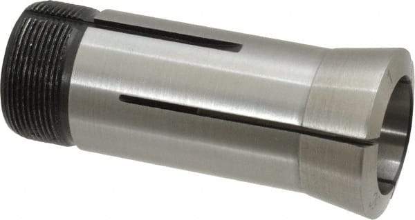 Interstate - 1 Inch 5C Round Collet - 3.28" Overall Length, 1.041-24 Internal Thread Size, Steel, 0.0005 Inch TIR - Exact Tool & Supply