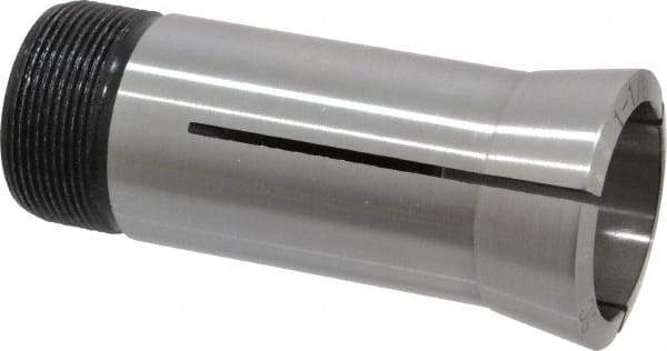 Interstate - 1-1/8 Inch 5C Round Collet - 3.28" Overall Length, 1.041-24 Internal Thread Size, Steel, 0.0005 Inch TIR - Exact Tool & Supply