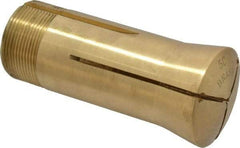 Interstate - 1-1/2 Inch Head Diameter, 1/16 Inch Pilot Hole, 5C Emergency Collet - 3.28" Overall Length, Brass, 0.0032 Inch TIR - Exact Tool & Supply