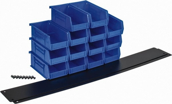 Big Bear Enterprises - 2 Organizer Racks and 14 Plastic Bins - Exact Tool & Supply