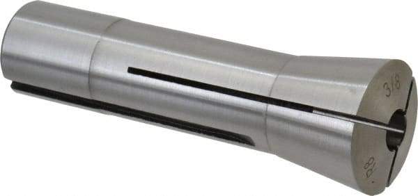 Interstate - 3/8 Inch Steel R8 Collet - 7/16-20 Drawbar Thread, 0.0007 Inch TIR - Exact Tool & Supply