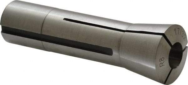 Interstate - 17/32 Inch Steel R8 Collet - 7/16-20 Drawbar Thread, 0.0007 Inch TIR - Exact Tool & Supply