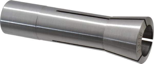 Interstate - 13/16 Inch Steel R8 Collet - 7/16-20 Drawbar Thread, 0.0007 Inch TIR - Exact Tool & Supply