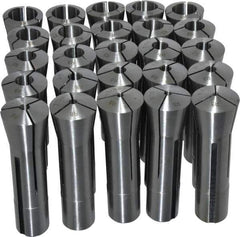 Interstate - 25 Piece, 1/8" to 7/8" Capacity, R8 Collet Set - 0.0007" TIR - Exact Tool & Supply