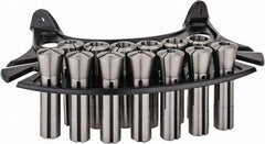 Interstate - 13 Piece, 1/8" to 7/8" Capacity, R8 Collet Set - Increments of 1/8 Inch - Exact Tool & Supply