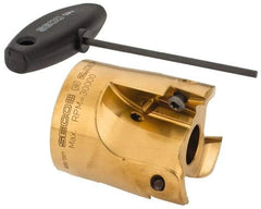 Seco - 2" Cut Diam, 0.394" Max Depth, 3/4" Arbor Hole, 3 Inserts, VPGX 2206..E.-E10 Insert Style, Indexable Copy Face Mill - R220.97 Cutter Style, 30,000 Max RPM, 2-1/4 High, Through Coolant, Series R220.97 - Exact Tool & Supply