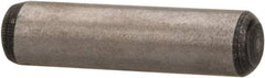 Value Collection - 1/8" Diam x 1/2" Pin Length Alloy Steel Oversized Dowel Pin - C 50-58 Hardness, 3,200 Lb Breaking Strength, 1 Beveled & 1 Rounded End - Exact Tool & Supply