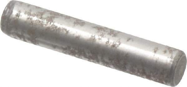 Value Collection - 1/8" Diam x 5/8" Pin Length Alloy Steel Oversized Dowel Pin - C 50-58 Hardness, 3,200 Lb Breaking Strength, 1 Beveled & 1 Rounded End - Exact Tool & Supply