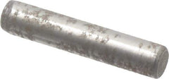 Value Collection - 1/8" Diam x 5/8" Pin Length Alloy Steel Oversized Dowel Pin - C 50-58 Hardness, 3,200 Lb Breaking Strength, 1 Beveled & 1 Rounded End - Exact Tool & Supply