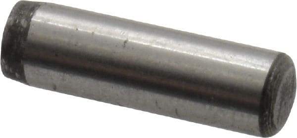 Value Collection - 3/16" Diam x 5/8" Pin Length Alloy Steel Oversized Dowel Pin - C 50-58 Hardness, 7,200 Lb Breaking Strength, 1 Beveled & 1 Rounded End - Exact Tool & Supply
