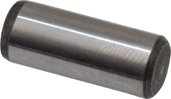 Value Collection - 1/4" Diam x 5/8" Pin Length Alloy Steel Oversized Dowel Pin - C 50-58 Hardness, 12,800 Lb Breaking Strength, 1 Beveled & 1 Rounded End - Exact Tool & Supply