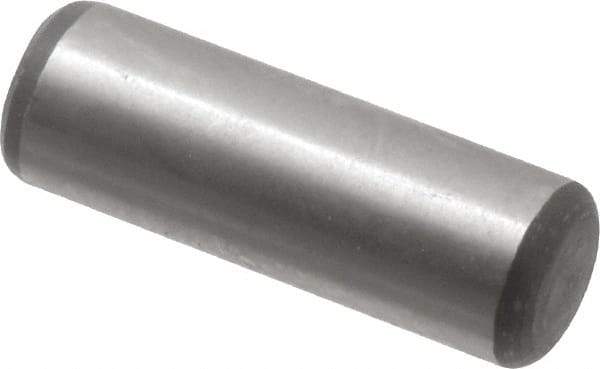 Value Collection - 1/4" Diam x 3/4" Pin Length Alloy Steel Oversized Dowel Pin - C 50-58 Hardness, 12,800 Lb Breaking Strength, 1 Beveled & 1 Rounded End - Exact Tool & Supply