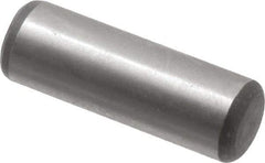 Value Collection - 1/4" Diam x 3/4" Pin Length Alloy Steel Oversized Dowel Pin - C 50-58 Hardness, 12,800 Lb Breaking Strength, 1 Beveled & 1 Rounded End - Exact Tool & Supply