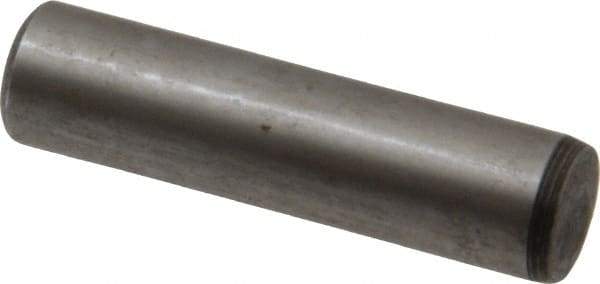 Value Collection - 1/2" Diam x 2" Pin Length Alloy Steel Oversized Dowel Pin - C 50-58 Hardness, 51,000 Lb Breaking Strength, 1 Beveled & 1 Rounded End - Exact Tool & Supply