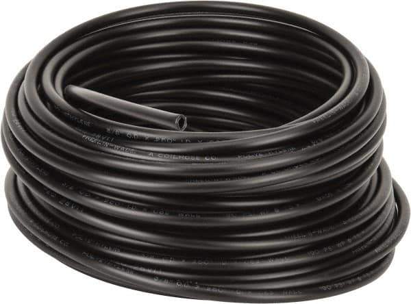 Coilhose Pneumatics - 1/4" ID x 3/8" OD, 100' Long, Polyethylene Tube - Black, 192 Max psi, -60 to 200°F - Exact Tool & Supply