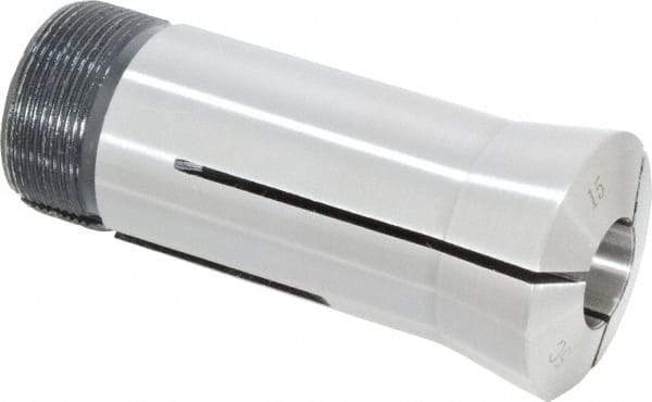 Interstate - 15 mm 5C Round Collet - 1.047-24 Internal Thread Size, Steel - Exact Tool & Supply