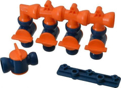 Loc-Line - 1/2" Hose Inside Diam, Coolant Hose Manifold - For Use with Loc-Line Modular Hose System and Shields, 6 Pieces - Exact Tool & Supply