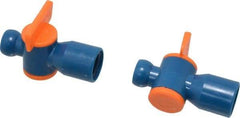 Loc-Line - 2 Piece, 1/4" ID Coolant Hose Valve Pack - Female to Male Connection, Acetal Copolymer Body, 1/4 NPT, Use with Loc-Line Modular Hose Systems - Exact Tool & Supply