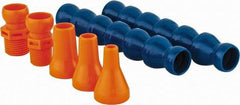 Loc-Line - 13" Hose Length, 1/2, 1/4 & 3/8" Nozzle Diam, 1/2" Hose ID, Coolant Hose Kit - 3/8 & 1/2" NPT For Loc-Line Modular Hose Systems - Exact Tool & Supply