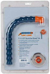 Loc-Line - Polycarbonate Flat Base & Shield - 7-1/2" Wide x 10" Long x 1/8" Thick, 14" Arm Reach, Magnetic/Bracket Base, For General Purpose Use - Exact Tool & Supply