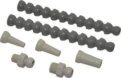 Cedarberg - 6 Piece, 13" Hose Length, 1/16, 1/4 & 1/8" Nozzle Diam, 1/4" Hose ID, Coolant Hose Kit - 1/8 & 1/4" NPT For Snap-Loc Modular Hose Systems - Exact Tool & Supply