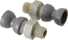 Cedarberg - 2 Piece, 1/4" Hose ID, Female to Male Coolant Hose Pipe Thread Connector - 1/8" NPT, For Snap-Loc Modular Hose Systems - Exact Tool & Supply