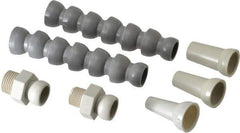 Cedarberg - 6 Piece, 13" Hose Length, 1/2, 1/4 & 3/8" Nozzle Diam, 1/2" Hose ID, Coolant Hose Kit - 3/8 & 1/2" NPT For Snap-Loc Modular Hose Systems - Exact Tool & Supply