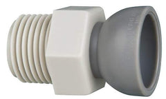 Cedarberg - 2 Piece, 1/2" Hose ID, Female to Male Coolant Hose Pipe Thread Connector - 1/2" NPT, For Snap-Loc Modular Hose Systems - Exact Tool & Supply