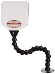 Cedarberg - Polycarbonate Flat Base & Shield - 6" Wide x 6" Long x 1/8" Thick, 12" Arm Reach, Magnetic Base, For General Purpose Use - Exact Tool & Supply