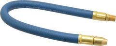 Coilhose Pneumatics - 18" Hose Length, 1/4" Nozzle Diam, 3/8" Hose ID, Coolant Hose - 1/4" NPT For Mist Coolant Systems - Exact Tool & Supply