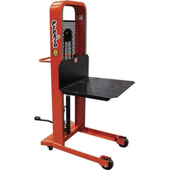 Presto Lifts - 1,000 Lb Capacity, 66" Lift Height, Platform Base Manually Operated Lift - 5-1/4" Minimum Operating Height - Exact Tool & Supply