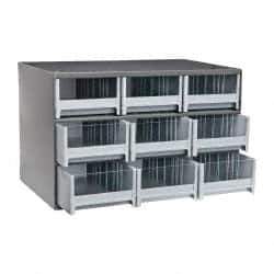 Akro-Mils - 9 Drawer, Small Parts Modular Steel Frame Storage Cabinet - 11" Deep x 17" Wide x 11" High - Exact Tool & Supply