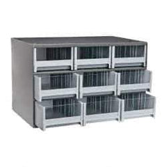 Akro-Mils - 9 Drawer, Small Parts Modular Steel Frame Storage Cabinet - 11" Deep x 17" Wide x 11" High - Exact Tool & Supply