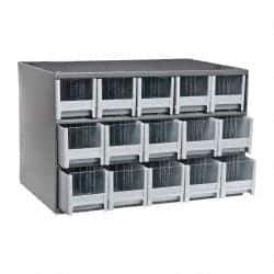Akro-Mils - 15 Drawer, Small Parts Modular Steel Frame Storage Cabinet - 11" Deep x 17" Wide x 11" High - Exact Tool & Supply