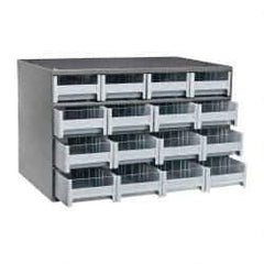 Akro-Mils - 16 Drawer, Small Parts Modular Steel Frame Storage Cabinet - 11" Deep x 17" Wide x 11" High - Exact Tool & Supply