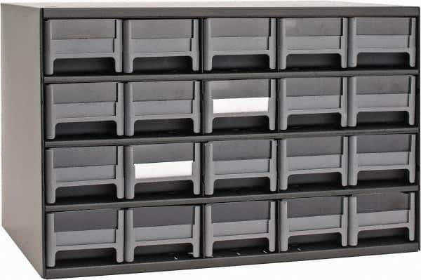 Akro-Mils - 20 Drawer, Small Parts Modular Steel Frame Storage Cabinet - 11" Deep x 17" Wide x 11" High - Exact Tool & Supply