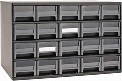 Akro-Mils - 20 Drawer, Small Parts Modular Steel Frame Storage Cabinet - 11" Deep x 17" Wide x 11" High - Exact Tool & Supply