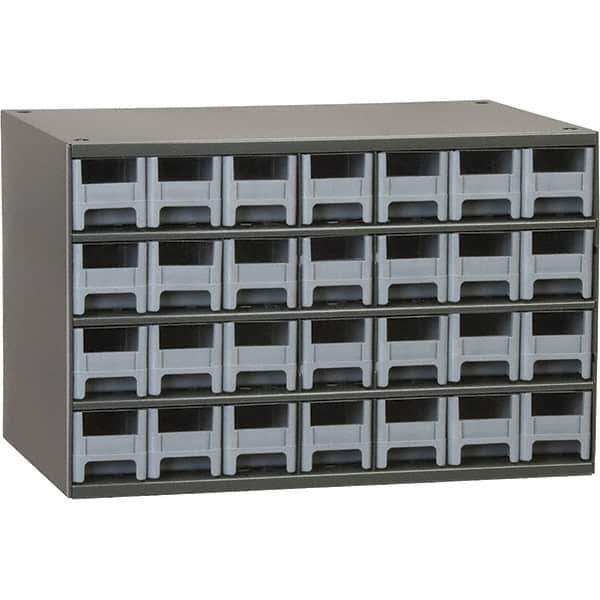 Akro-Mils - 28 Drawer, Small Parts Modular Steel Frame Storage Cabinet - 11" Deep x 17" Wide x 11" High - Exact Tool & Supply