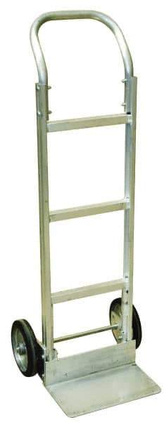 Harper Trucks - 600 Lb Capacity 52" OAH Hand Truck - Swept Back, Continuous Handle, Aluminum, Mold-On Rubber Wheels - Exact Tool & Supply