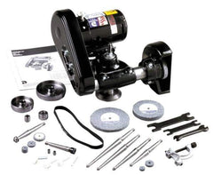 Dumore - Interchangeable, Internal and External Spindle, Tool Post Grinder - 5 Inch Wheel Diameter Compatibility, 9 to 20 Inch Lathe Swing Compatibility, 3/4 hp - Exact Tool & Supply