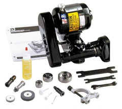 Dumore - Integral, Internal and External Spindle, Tool Post Grinder - 1/8, 8 to 14 Inch Lathe Swing Compatibility, 1/4 hp, 115 Volts, 3/8 Inch Spindle Hole Diameter - Exact Tool & Supply