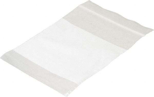 Value Collection - 3 x 4", 2 mil Self-Seal Polybags - Regular-Duty with White Marking Block - Exact Tool & Supply