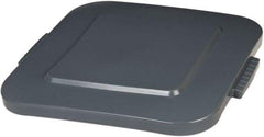 Rubbermaid - Square Lid for Use with 40 Gal Square Trash Cans - Gray, Polyethylene, For 3536 Brute Trash Cans - Exact Tool & Supply