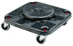 Rubbermaid - Square Polyethylene Trash Can Dolly - Compatible with 40 Gal Containers, 6-1/4" High x 17-1/4" Wide x 17-1/4" Long, Compatible with Brute 3526, 3536 - Exact Tool & Supply