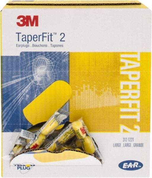 3M - Disposable, Uncorded, 32 dB Earplugs - Yellow, 200 Pairs - Exact Tool & Supply